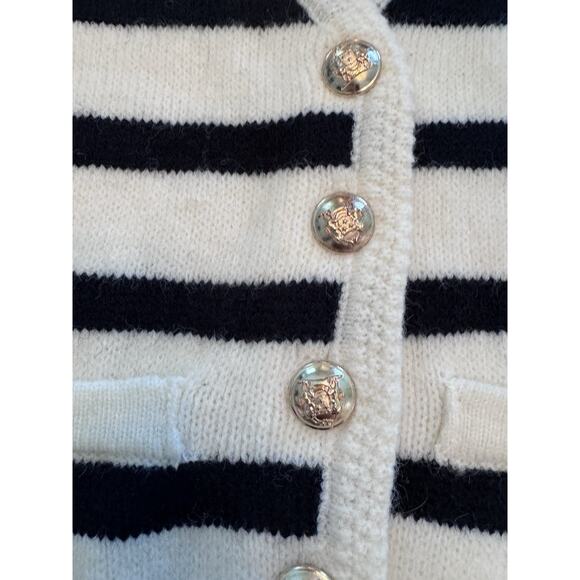 Line & Dot Tumi Top Striped Sleeveless Sweater Gold Buttons Sz S NWT $88 - Picture 14 of 14